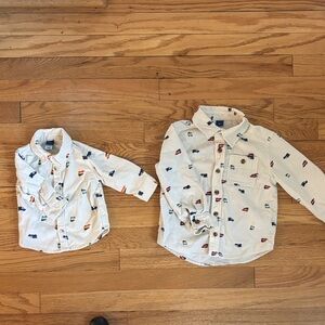 Sibling Coordinating Christmas Button-Up Shirt